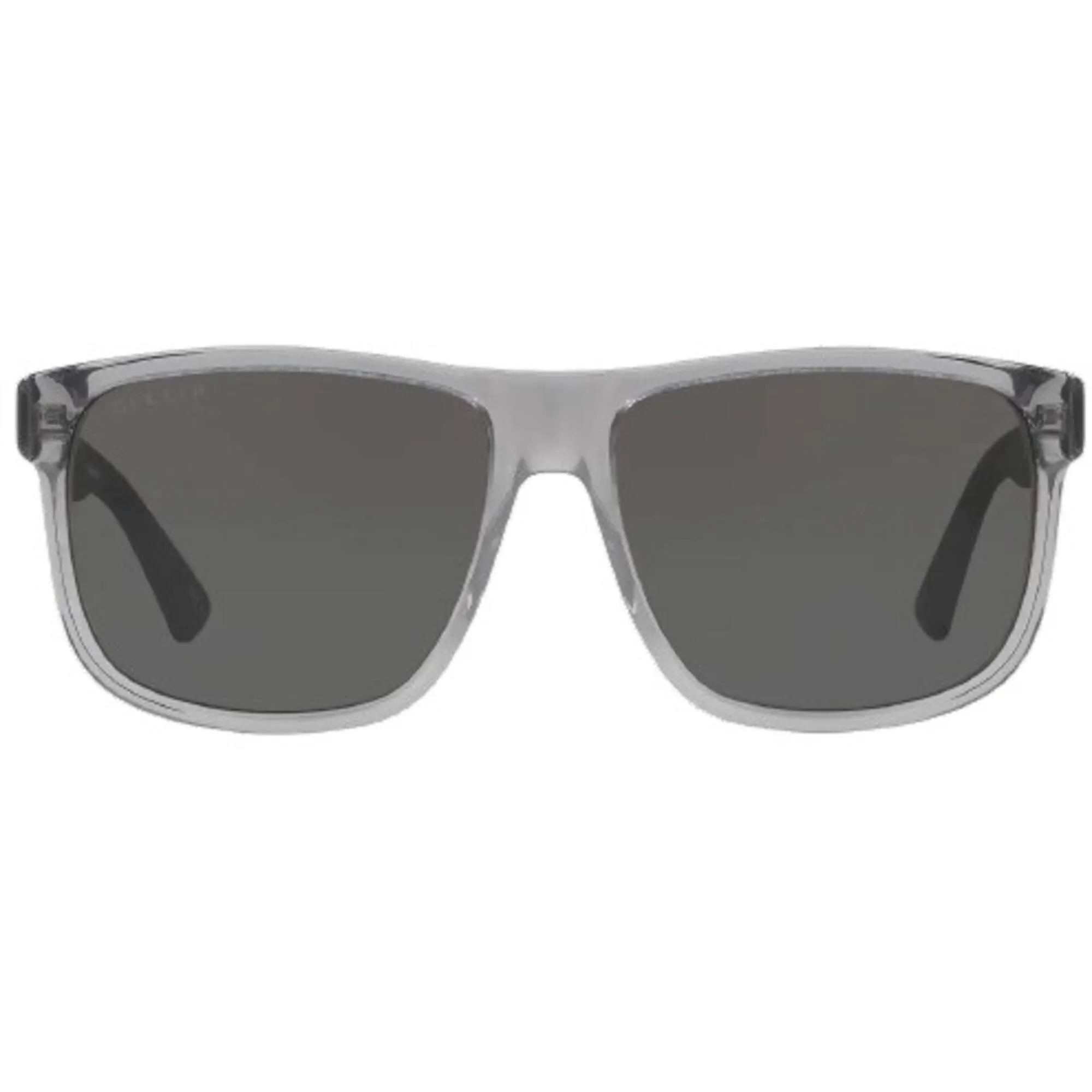 Gucci Men's Sunglasses Grey Fixed Nose Pads Acetate Rectangular Frame | GG0010S 004
