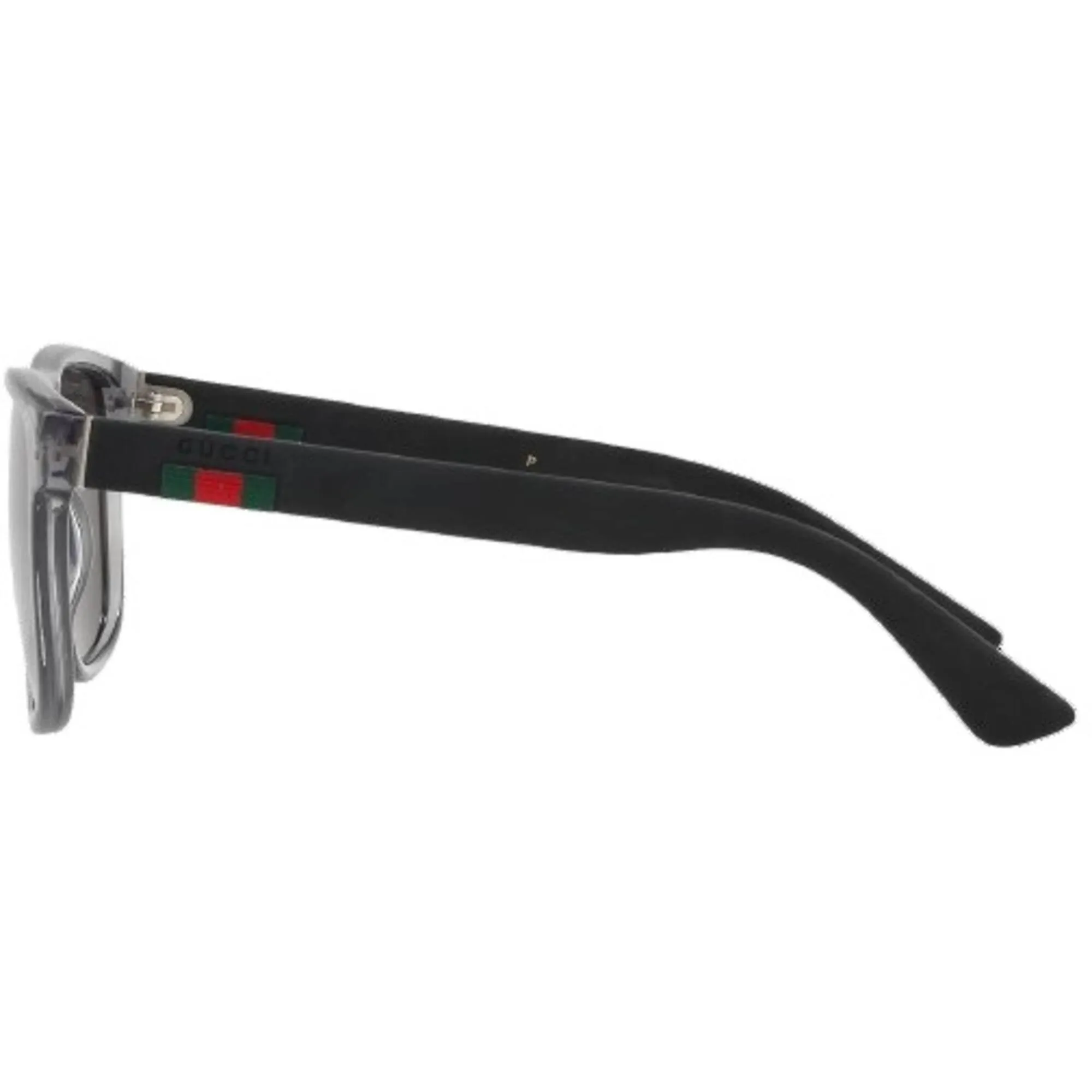 Gucci Men's Sunglasses Grey Fixed Nose Pads Acetate Rectangular Frame | GG0010S 004