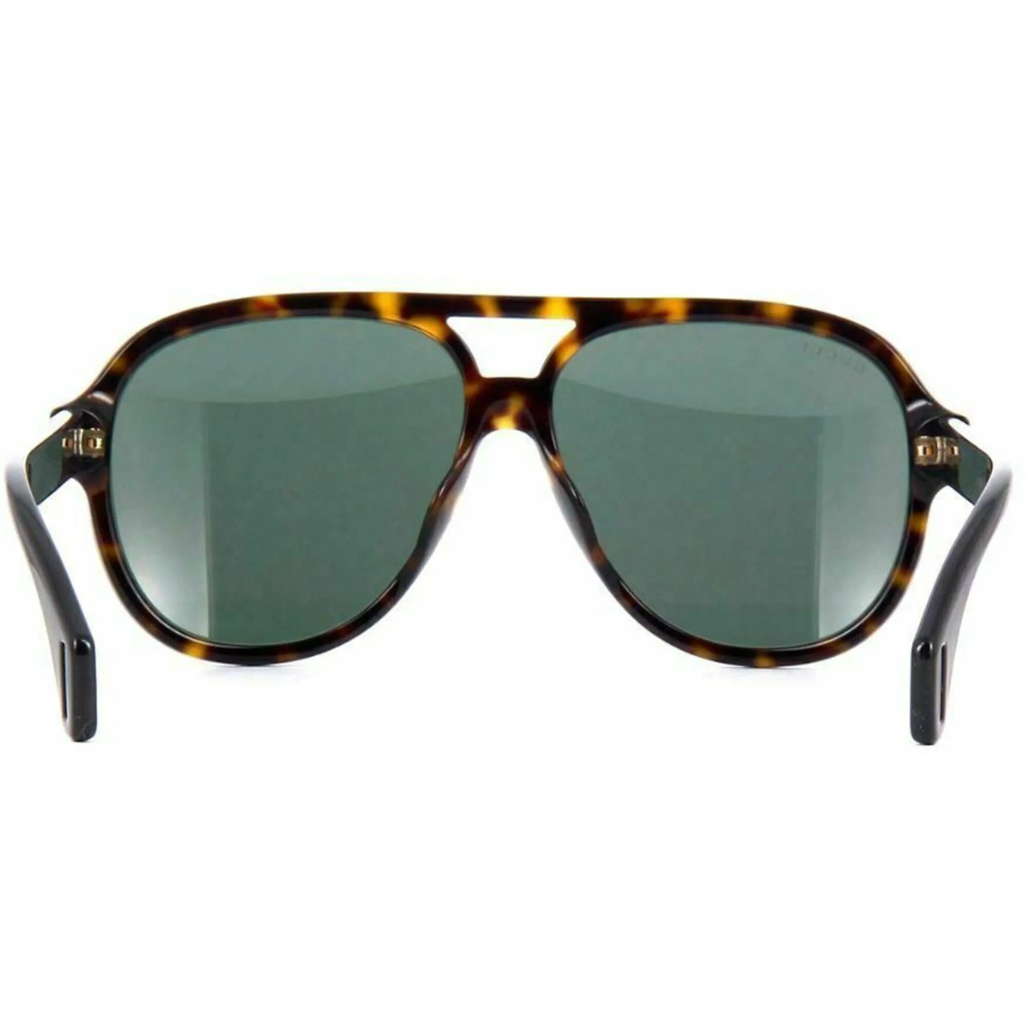 Gucci Men's Sunglasses - Havana Pilot Shape Frame Grey Green Lens | GG0463S 003