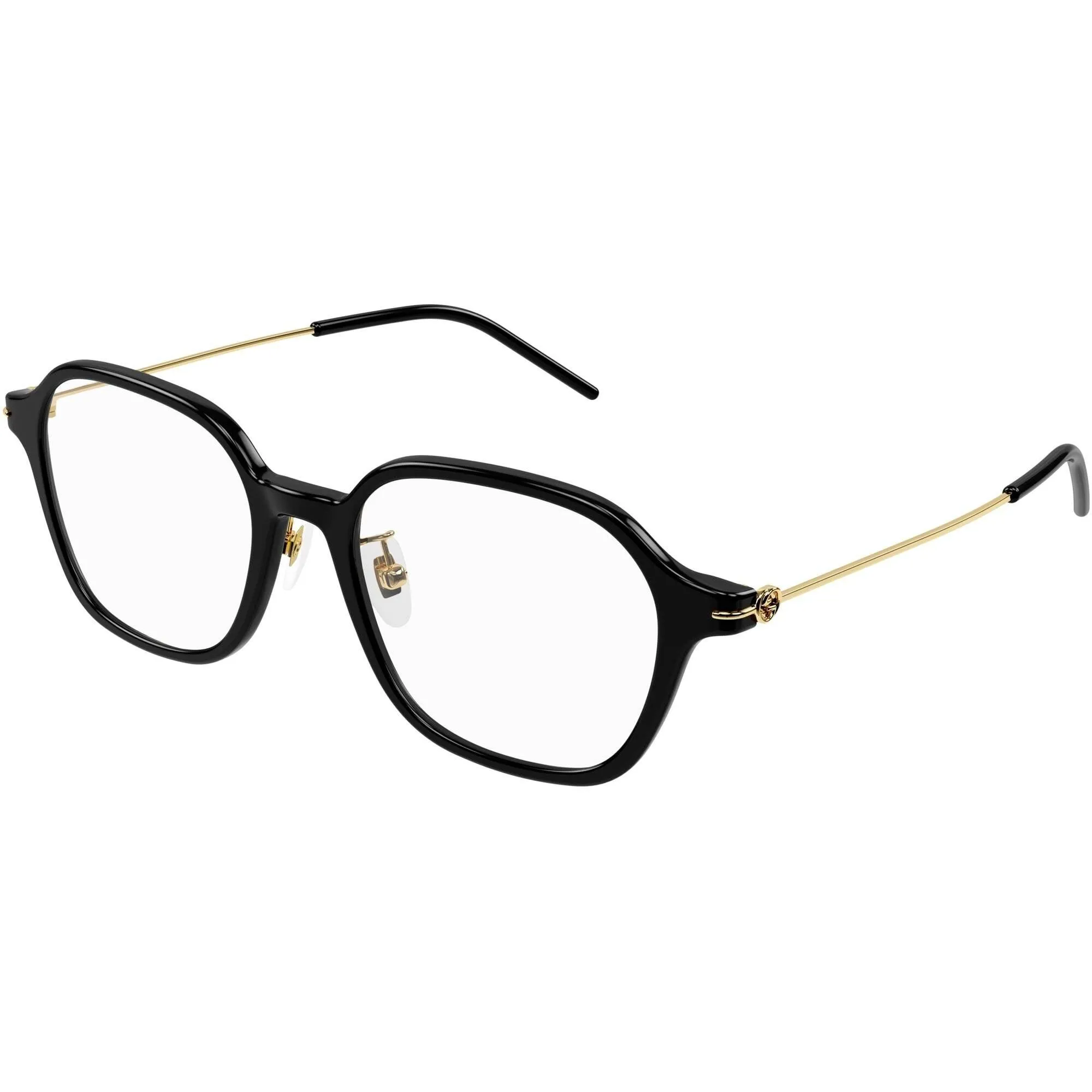 Gucci Women's Eyeglasses - Black Acetate/Metal Square Frame Demo Lens | GG1277OA 001