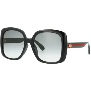 Gucci Women's Sunglasses Black Fixed Nose Pads Full Rim Square Frame | GG0714SA 001
