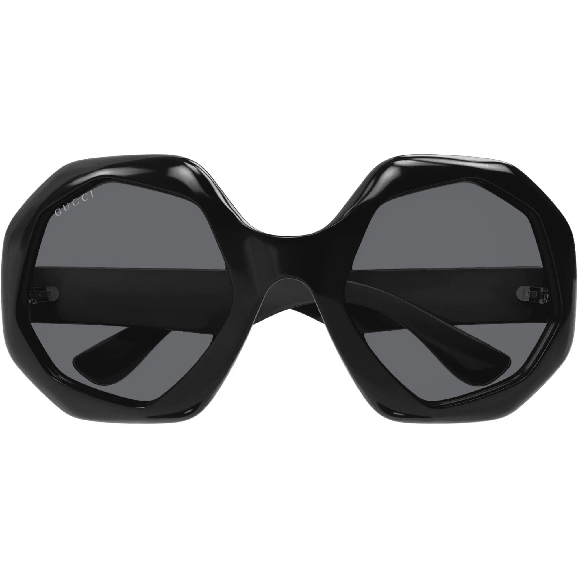 Gucci Women's Sunglasses - Black Plastic Geometric Shape Frame Grey Lens | GG1242S 001