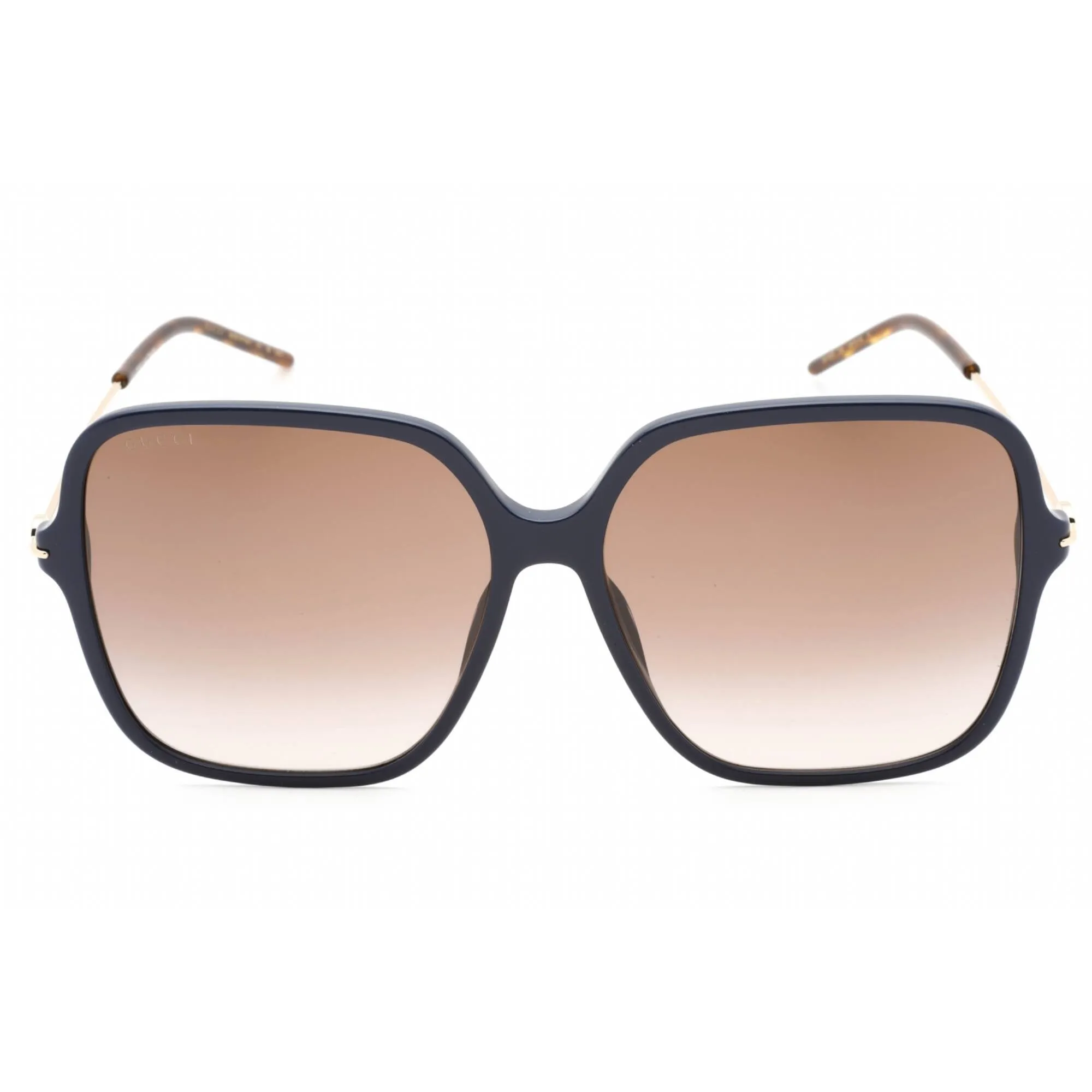 Gucci Women's Sunglasses - Blue/Gold Rectangular Full Rim Plastic Frame | GG1267S 004