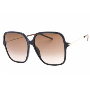 Gucci Women's Sunglasses - Blue/Gold Rectangular Full Rim Plastic Frame | GG1267S 004