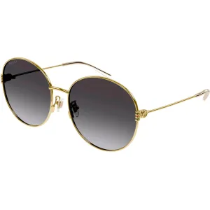 Gucci Women's Sunglasses - Full Rim Gold Metal Round Frame | GG1281SK ASIAN FIT 001