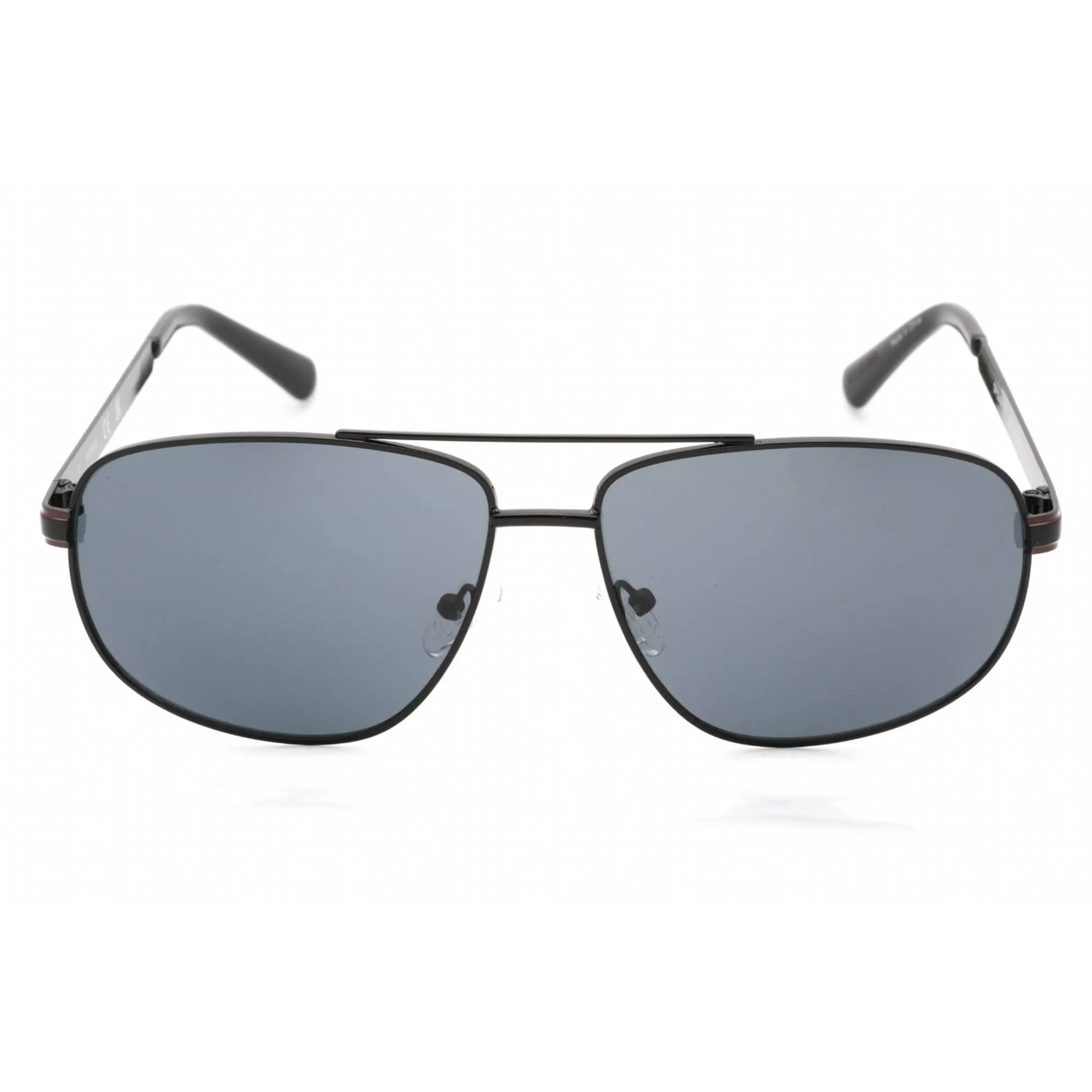 Guess Factory Men's Sunglasses - Shiny Black Full Rim Aviator Metal Frame | GF0244 01A
