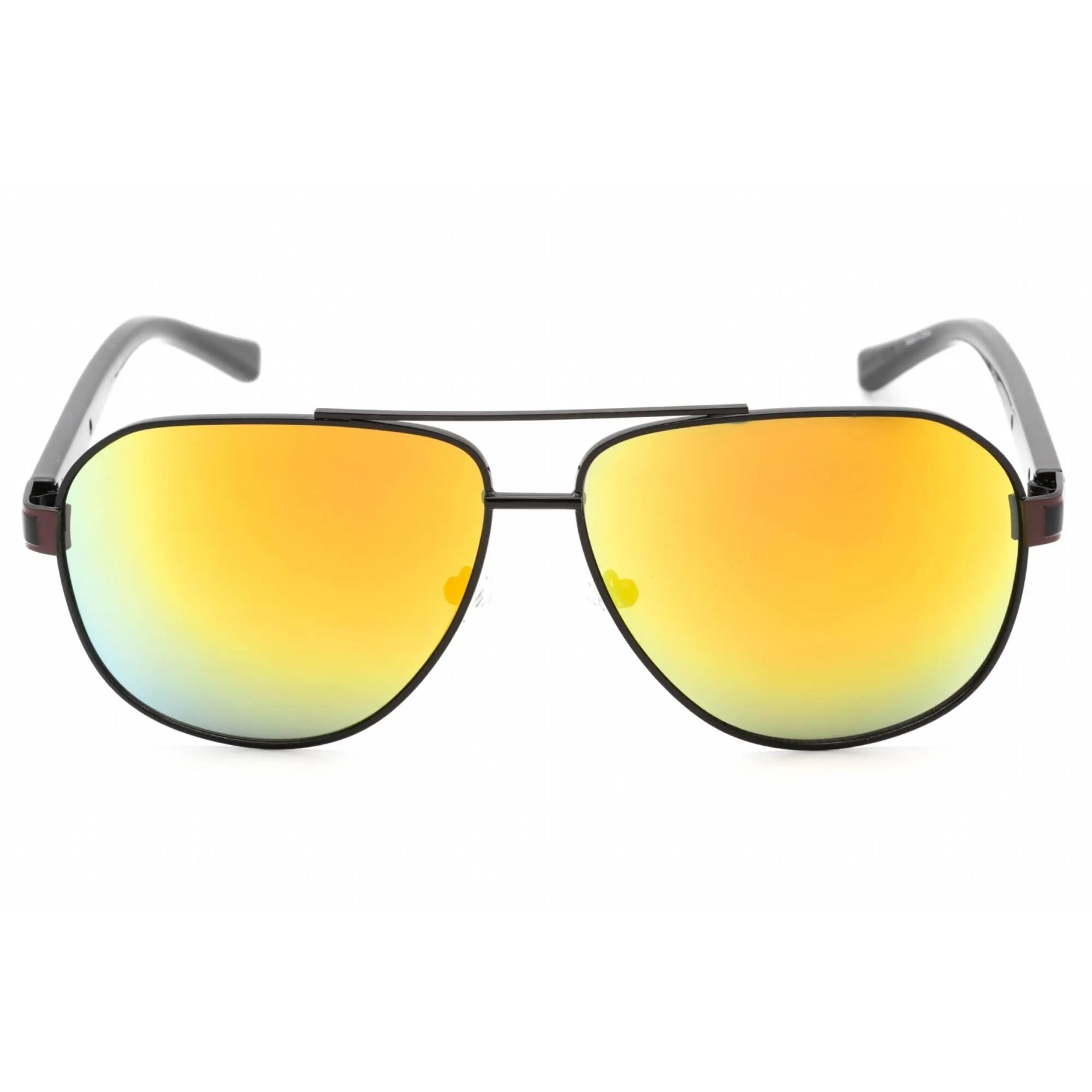 Guess Factory Men's Sunglasses - Shiny Black Metal Full Rim Aviator Frame | GF0247 01A