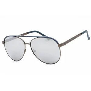 Guess Factory Men's Sunglasses - Shiny Gunmetal Frame Smoke Mirror Lens | GF0172 08C