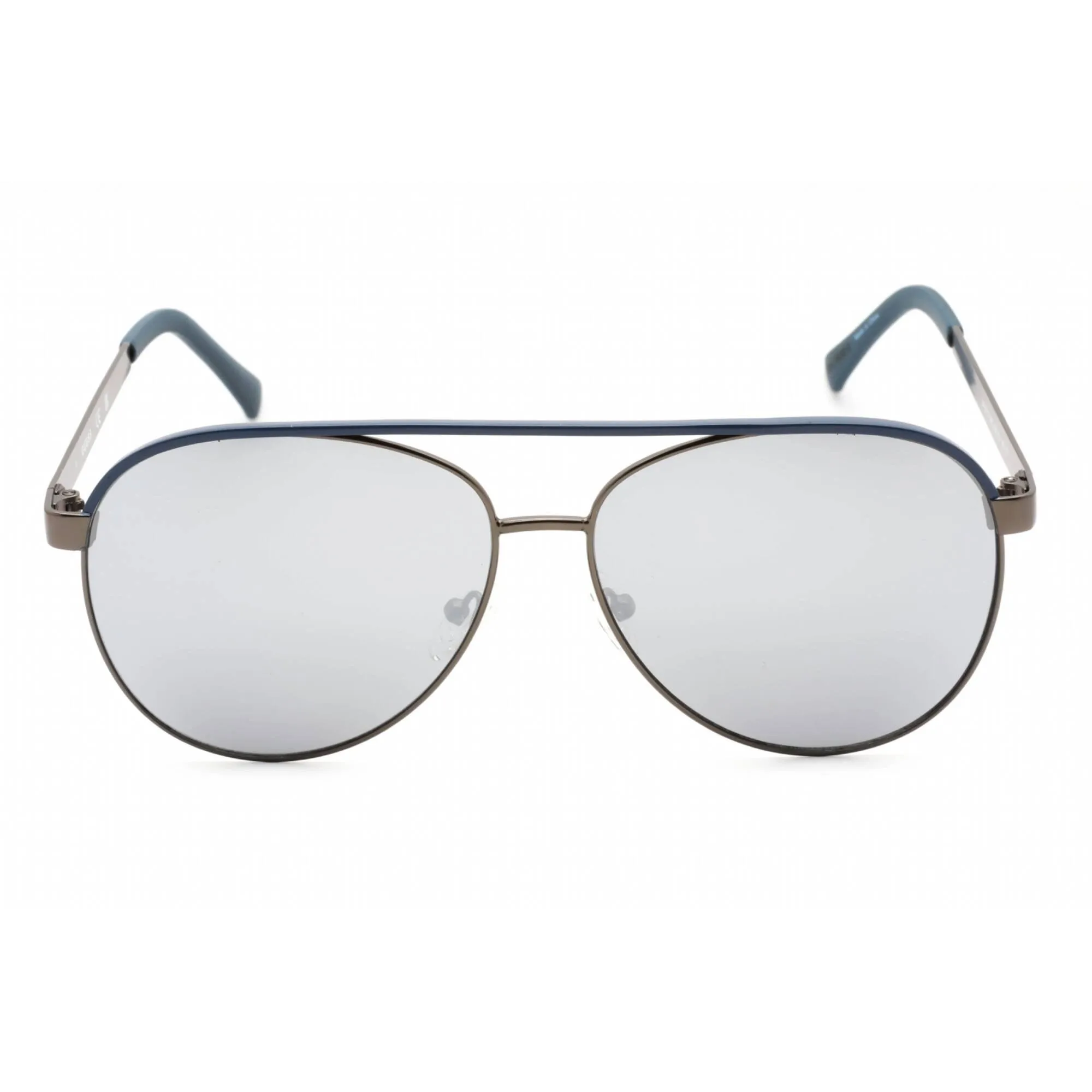 Guess Factory Men's Sunglasses - Shiny Gunmetal Frame Smoke Mirror Lens | GF0172 08C