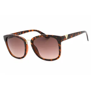 Guess Factory Women's Sunglasses - Dark Havana Rectangular Plastic Frame | GF0327 52F