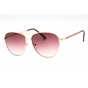 Guess Factory Women's Sunglasses - Shiny Rose Gold Metal Aviator Frame | GF6157 28T