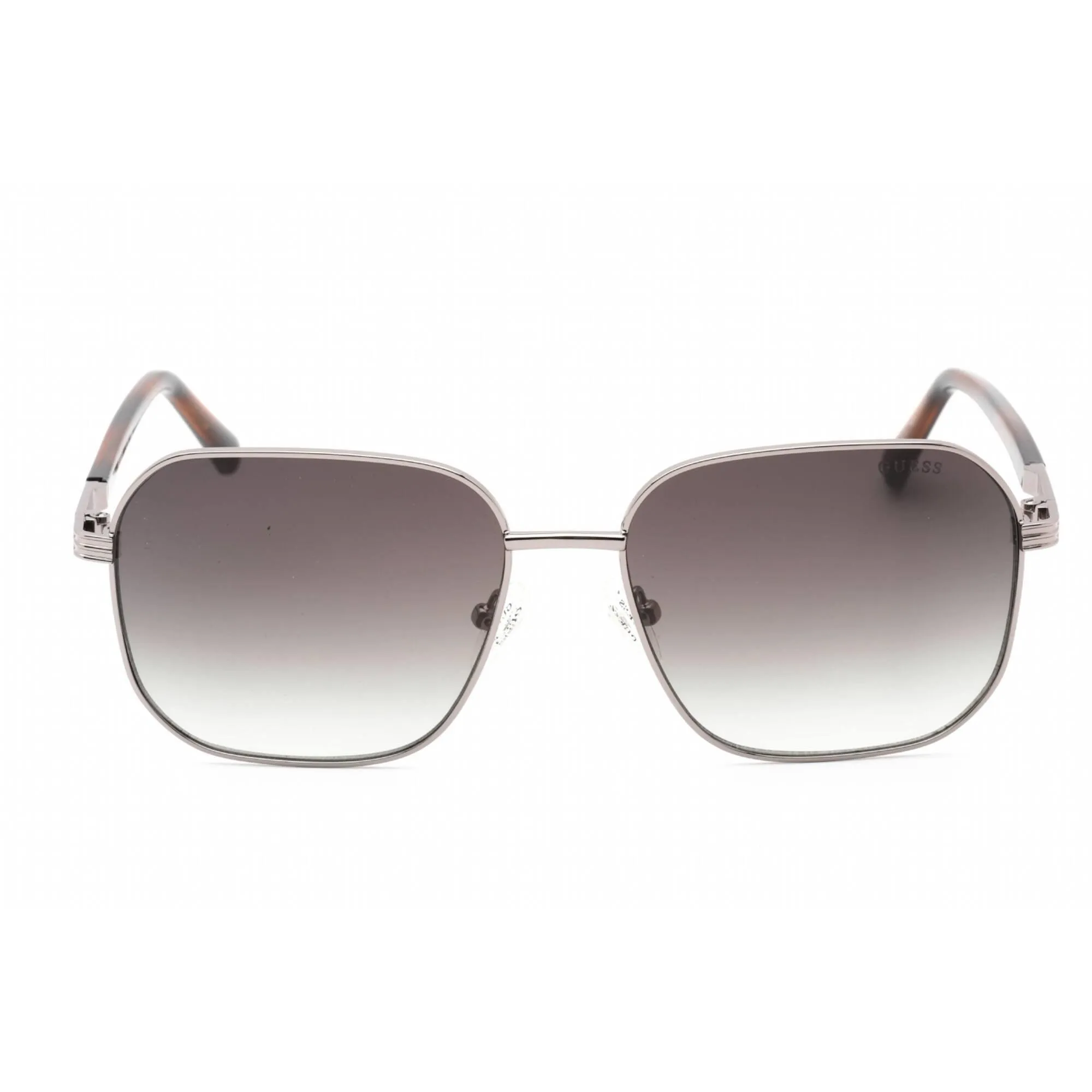 Guess Men's Sunglasses - Full Rim Shiny Gunmetal Metal Square Frame | GU00051 08P