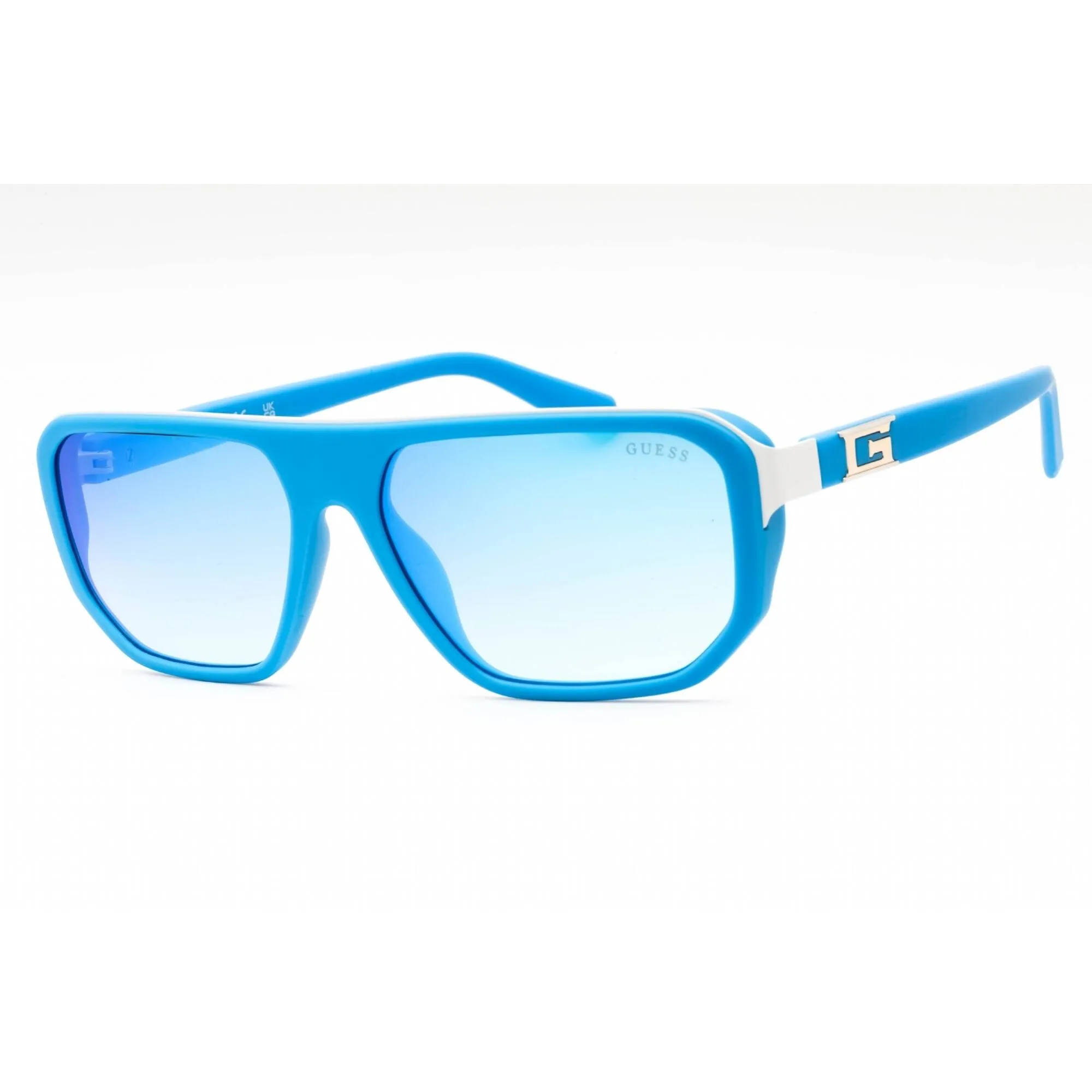 Guess Men's Sunglasses - Matte Blue Injected Propionate Square Frame | GU00124 91X