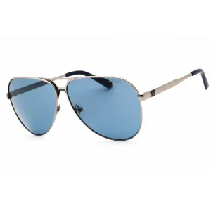 Guess Men's Sunglasses - Matte Gunmetal Metal Aviator Frame Blue Lens | GU00069 09V
