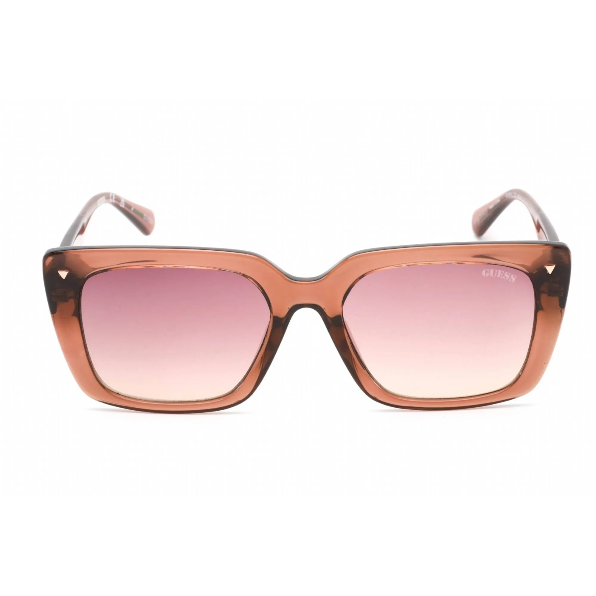 Guess Women's Sunglasses - Burgundy Plastic Rectangular Frame Pink Lens | GU8243 71Z