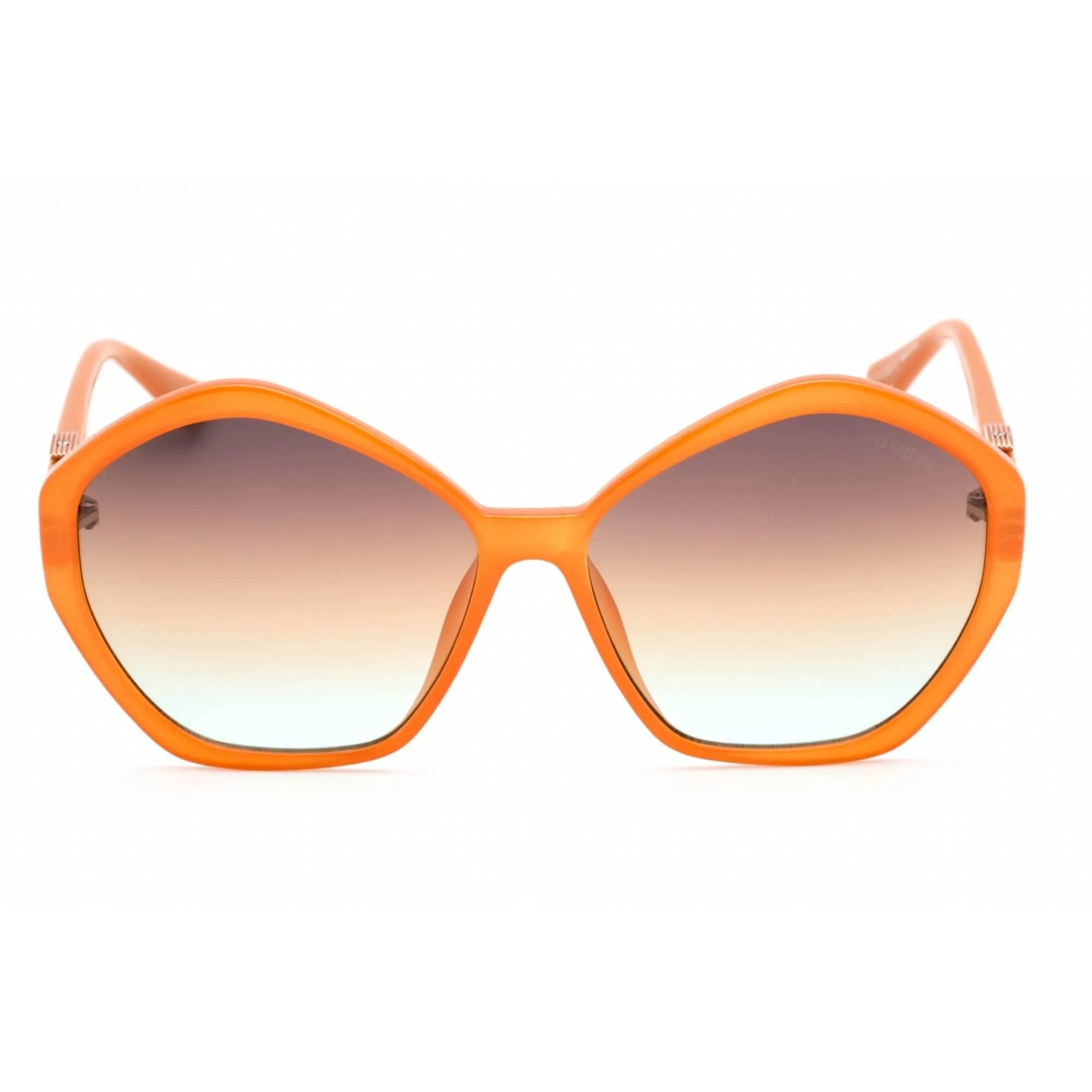 Guess Women's Sunglasses - Full Rim Orange Plastic Geometric Shape Frame | GU7813 44F