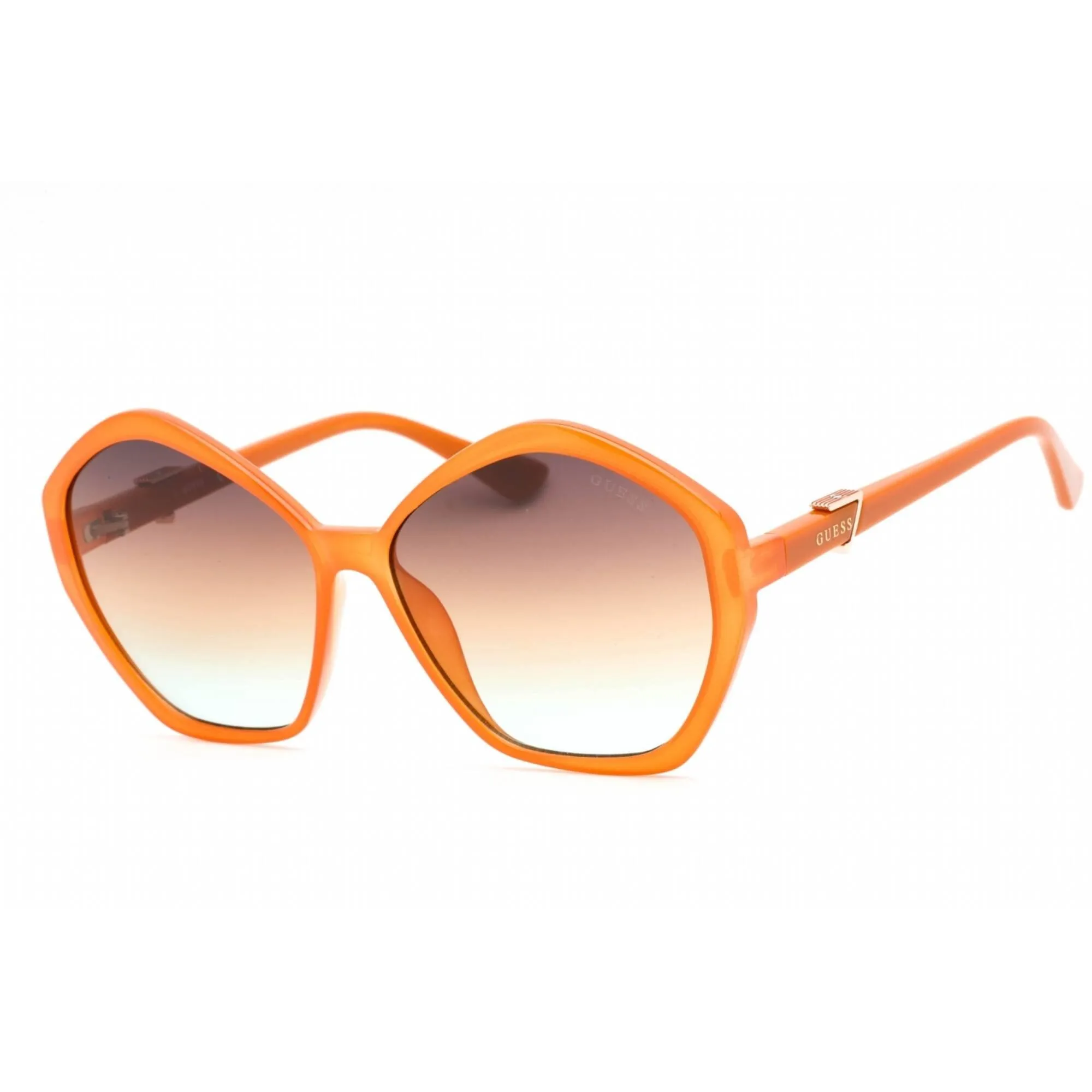 Guess Women's Sunglasses - Full Rim Orange Plastic Geometric Shape Frame | GU7813 44F