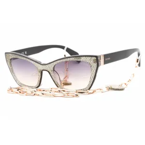 Guess Women's Sunglasses - Full Rim Pattern Ivory Plastic Cat Eye Frame | GU7873 25B