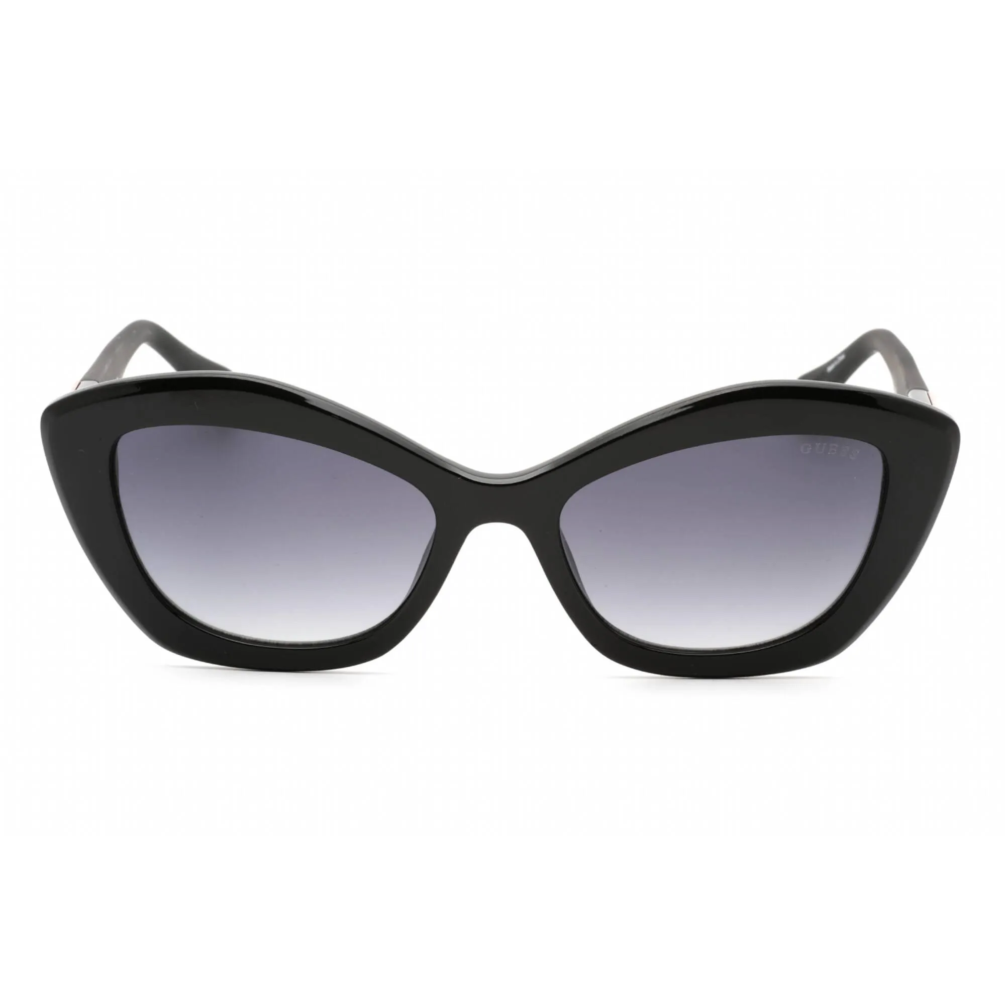 Guess Women's Sunglasses - Full Rim Shiny Black Plastic Cat Eye Frame | GU7868 01B