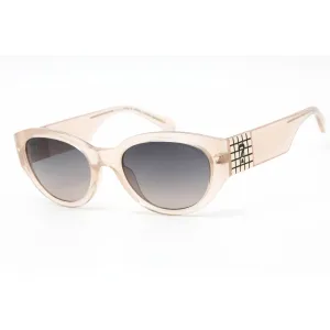 Guess Women's Sunglasses - Shiny Beige Plastic Oval Frame Smoke Lens | GU8241 57B