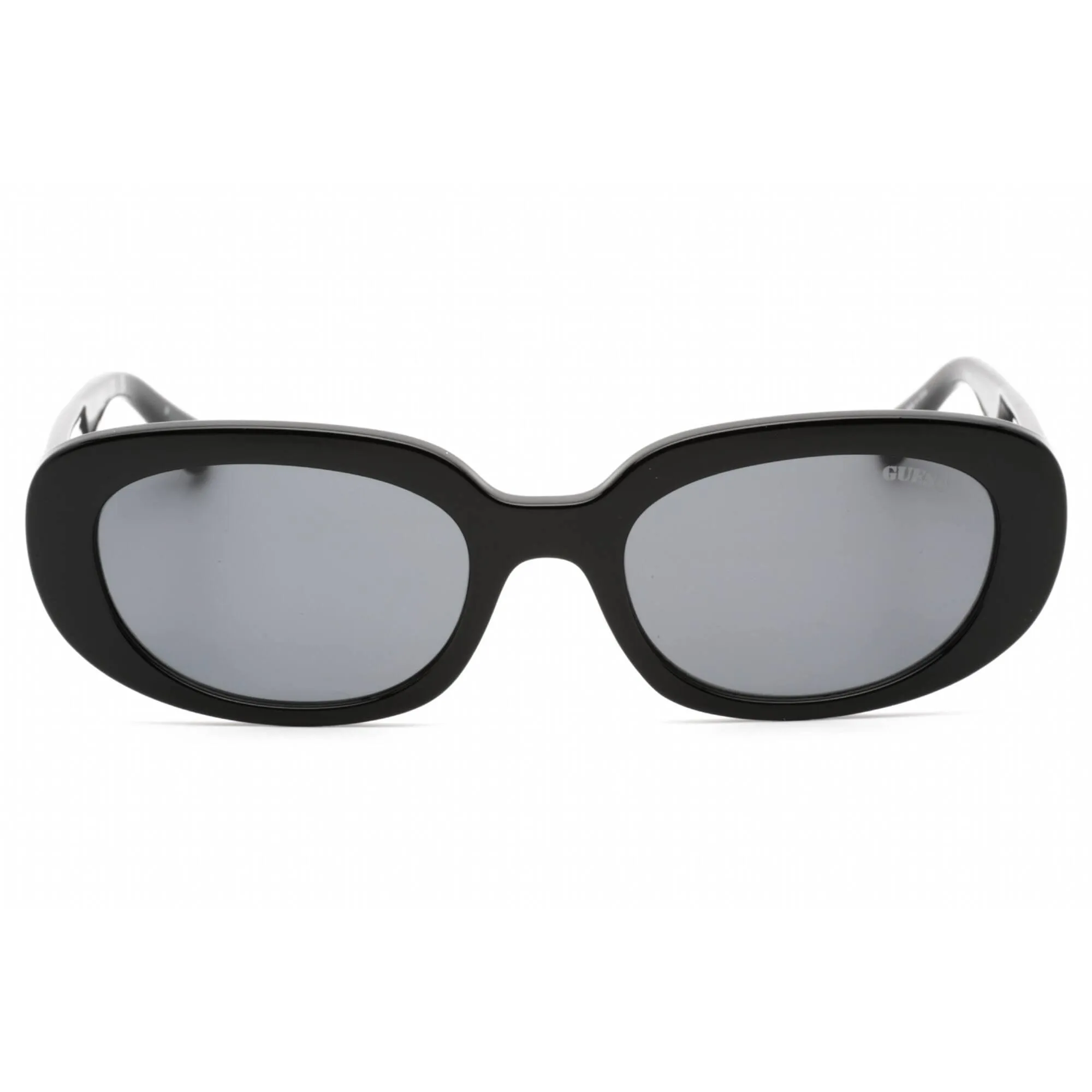 Guess Women's Sunglasses - Shiny Black Rectangular Shape Frame Smoke Lens | GU8260 01A