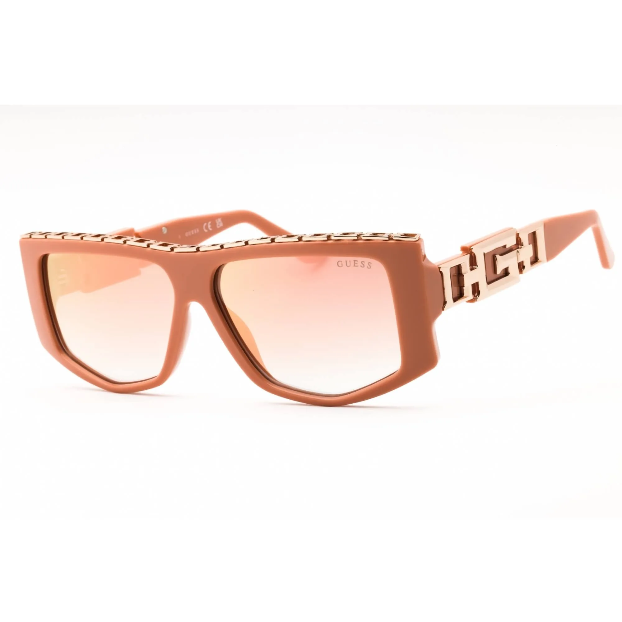 Guess Women's Sunglasses - Shiny Pink Injected Propionate Browline Frame | GU7914 72U