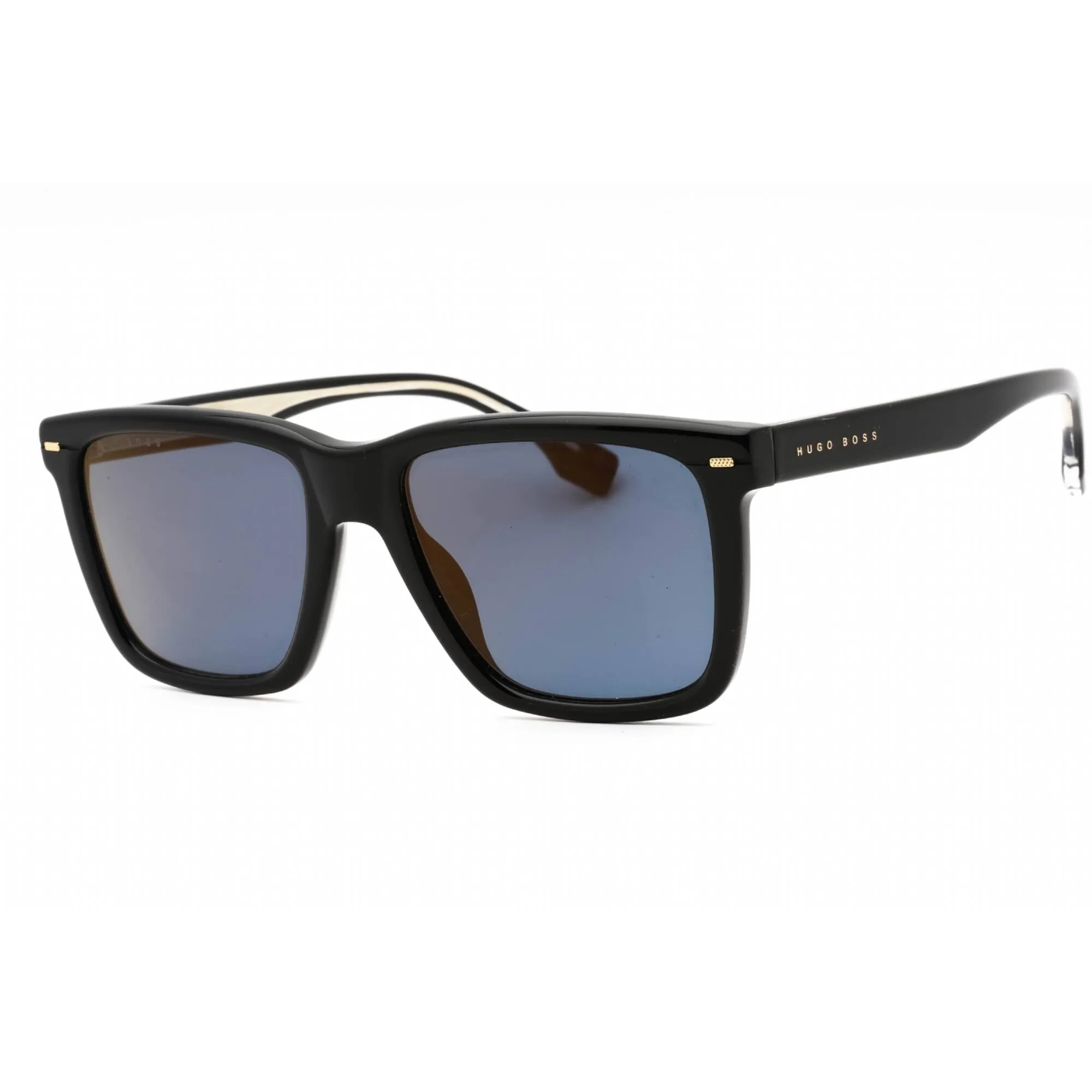 Hugo Boss Men's Sunglasses - Black Plastic Square Full Rim Frame | BOSS 1317/S 0807 K1
