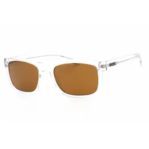 Hugo Boss Men's Sunglasses - Brown Lens Crystal Rectangular | BOSS 1569/S 0900 70
