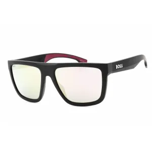 Hugo Boss Men's Sunglasses - Matte Black/Burgundy Plastic Frame | BOSS 1451/S 0DNZ DC