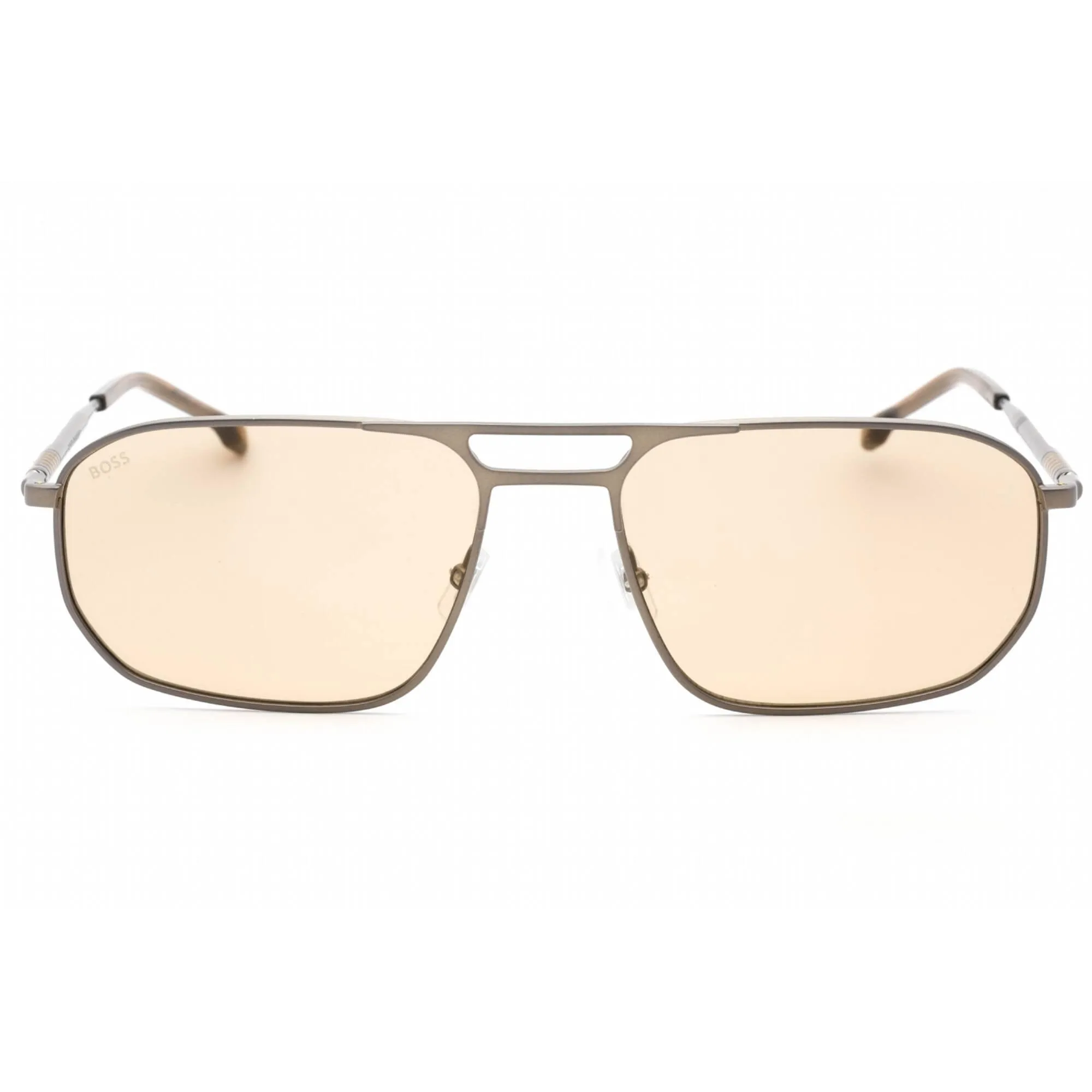 Hugo Boss Men's Sunglasses - Matte Brown Metal Full Rim Frame | BOSS 1446/S 0RPR JG