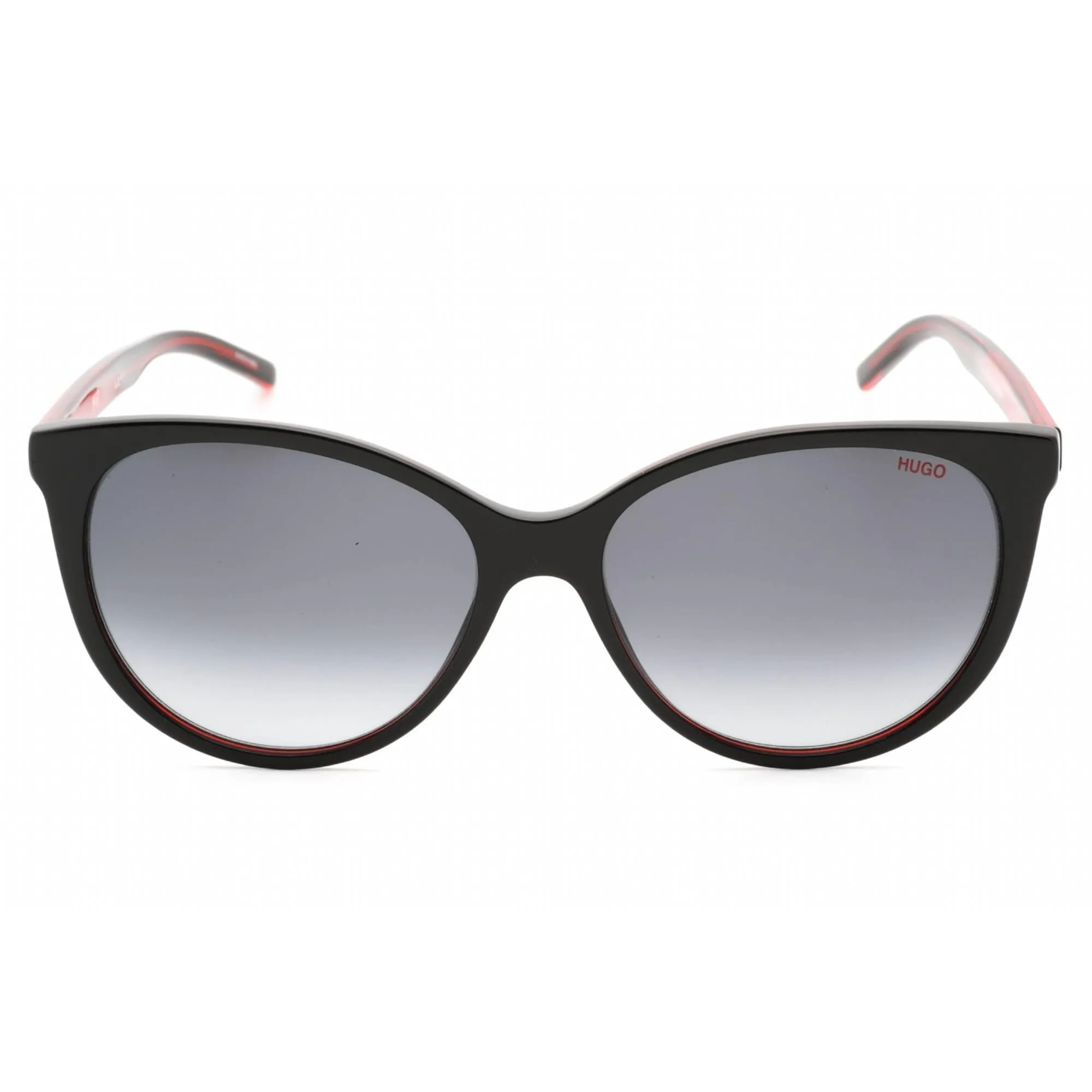 Hugo Women's Sunglasses - Black Red Plastic Full Rim Cat Eye Frame | HG 1006/S 0OIT 9O