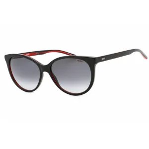 Hugo Women's Sunglasses - Black Red Plastic Full Rim Cat Eye Frame | HG 1006/S 0OIT 9O