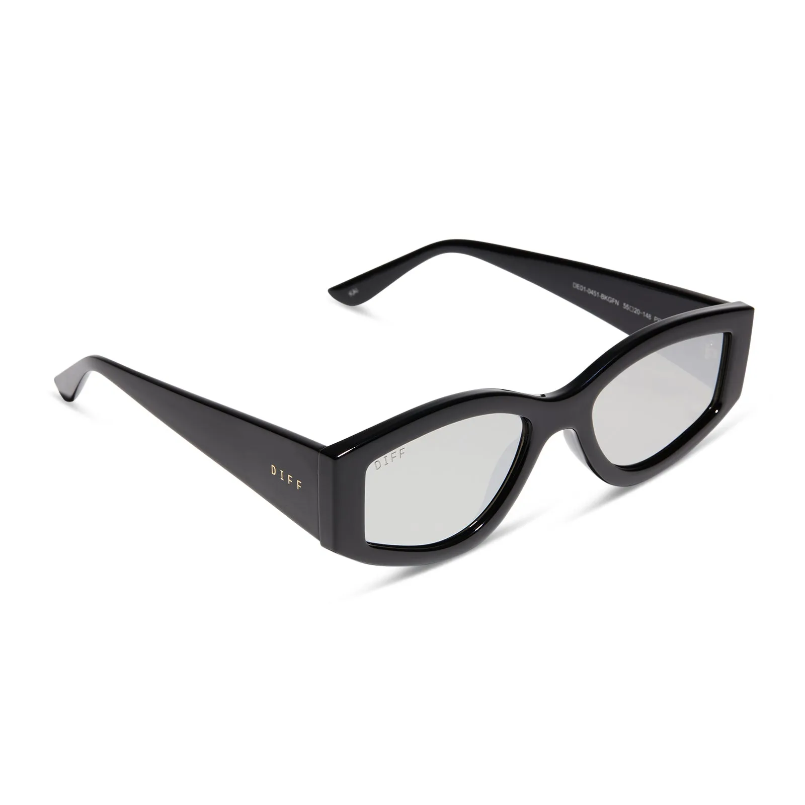 KAI - BLACK   GREY MIRROR SUNGLASSES