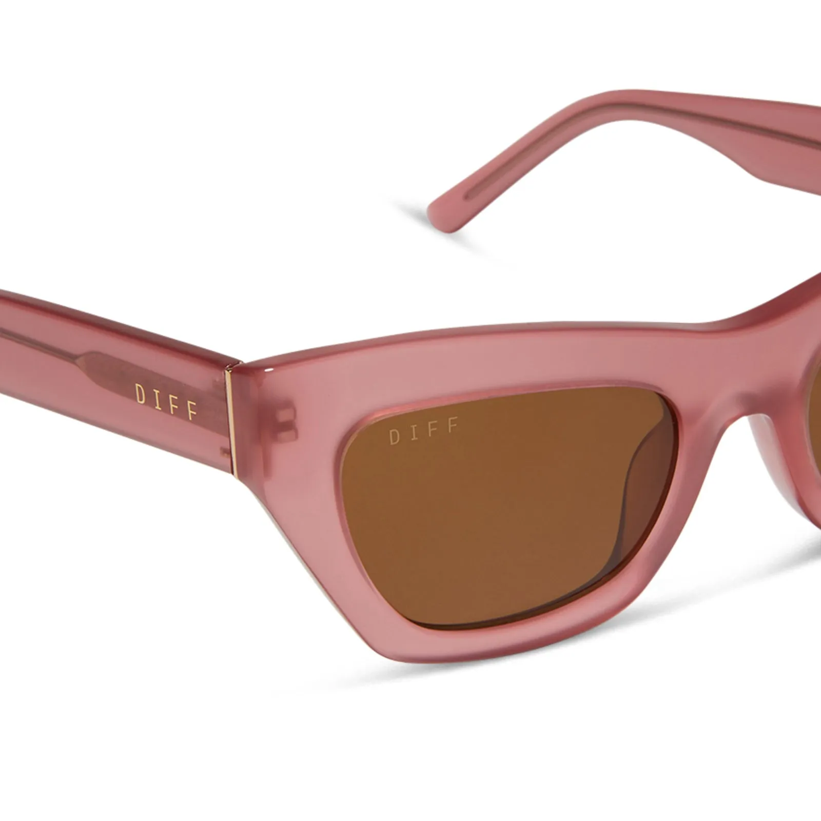 KATARINA - GUAVA   BROWN SUNGLASSES