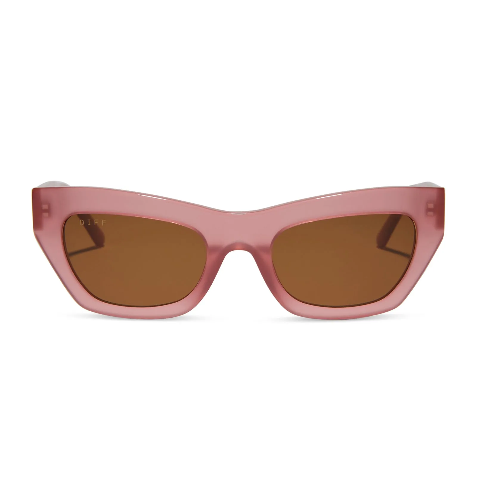 KATARINA - GUAVA   BROWN SUNGLASSES