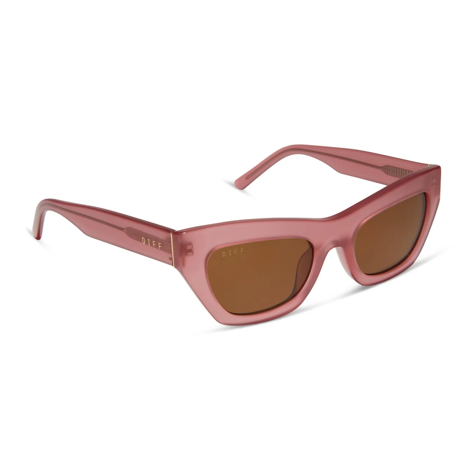 KATARINA - GUAVA   BROWN SUNGLASSES