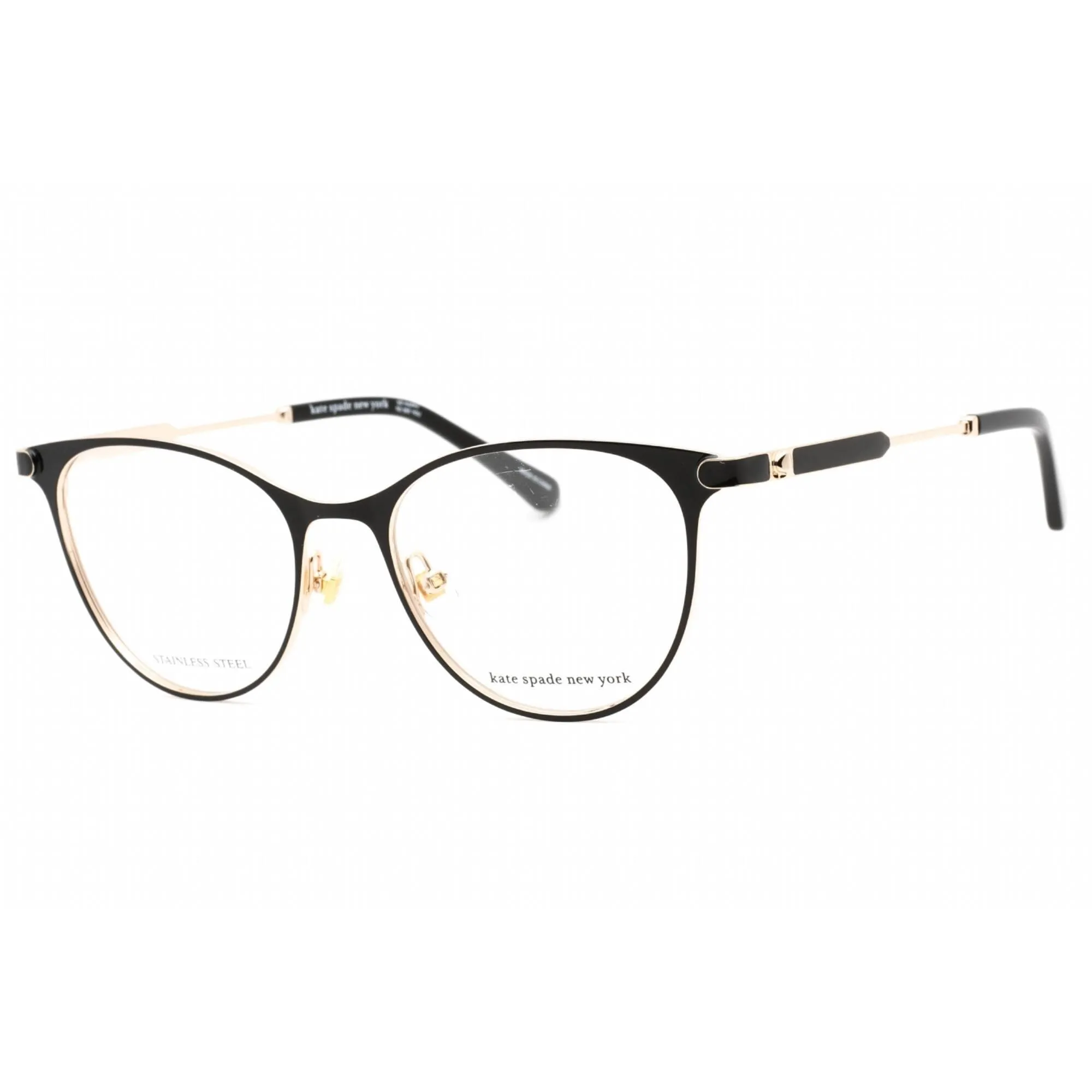 Kate Spade Women's Eyeglasses - Clear Demo Lens Gold Black Frame | LIDA/G 0RHL 00