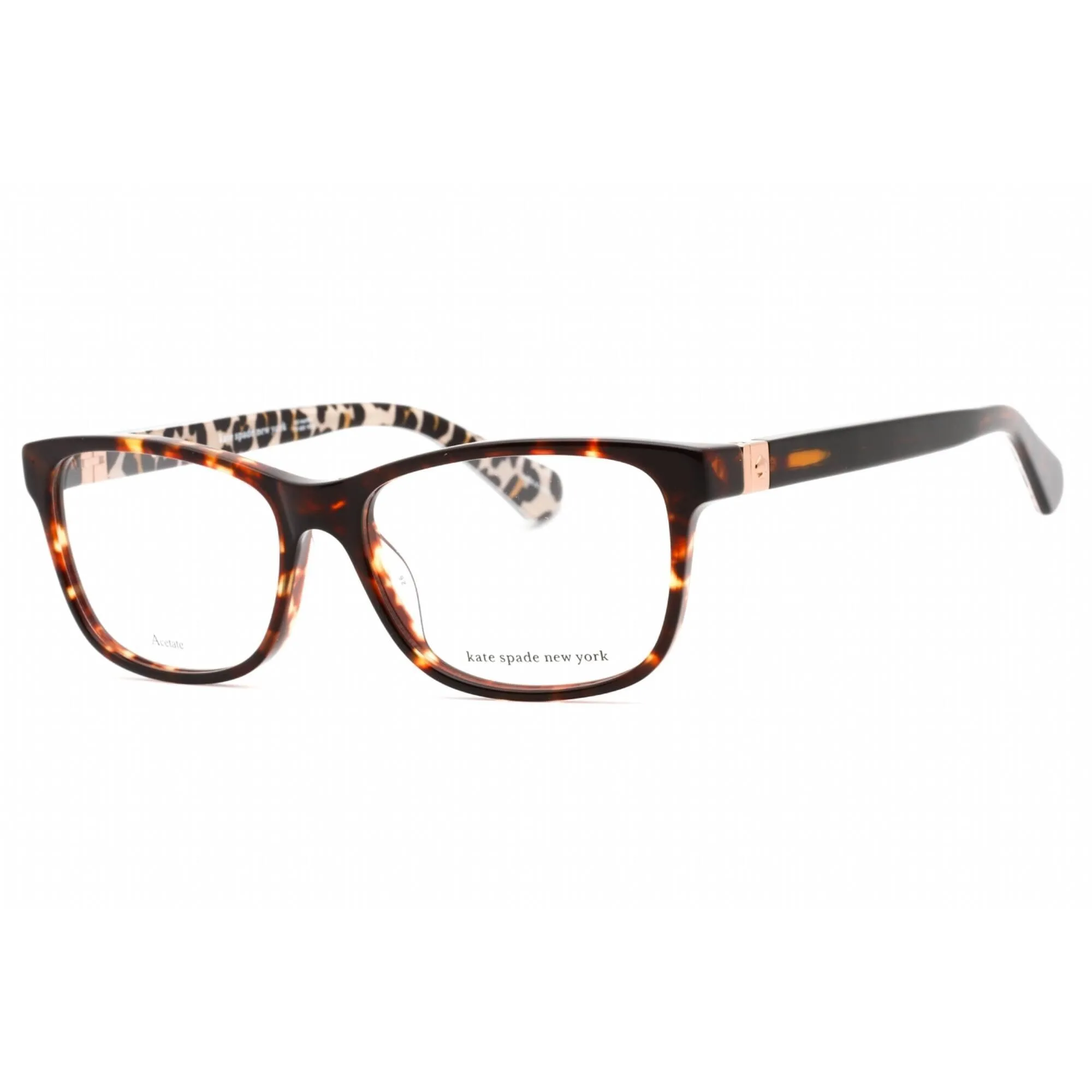 Kate Spade Women's Eyeglasses - Clear Demo Lens Havana Pattern Frame | Calley 01NR 00