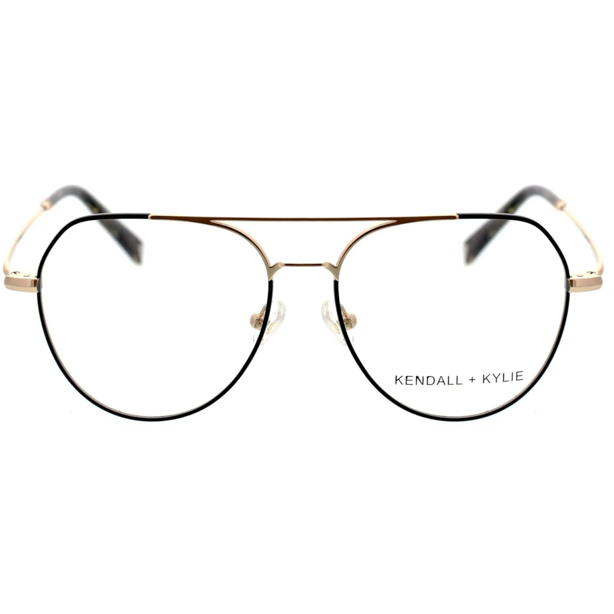 Kendall   Kylie Women's Eyeglasses - Black Metal Frame Demo Lens | KKO199 GABBY 1