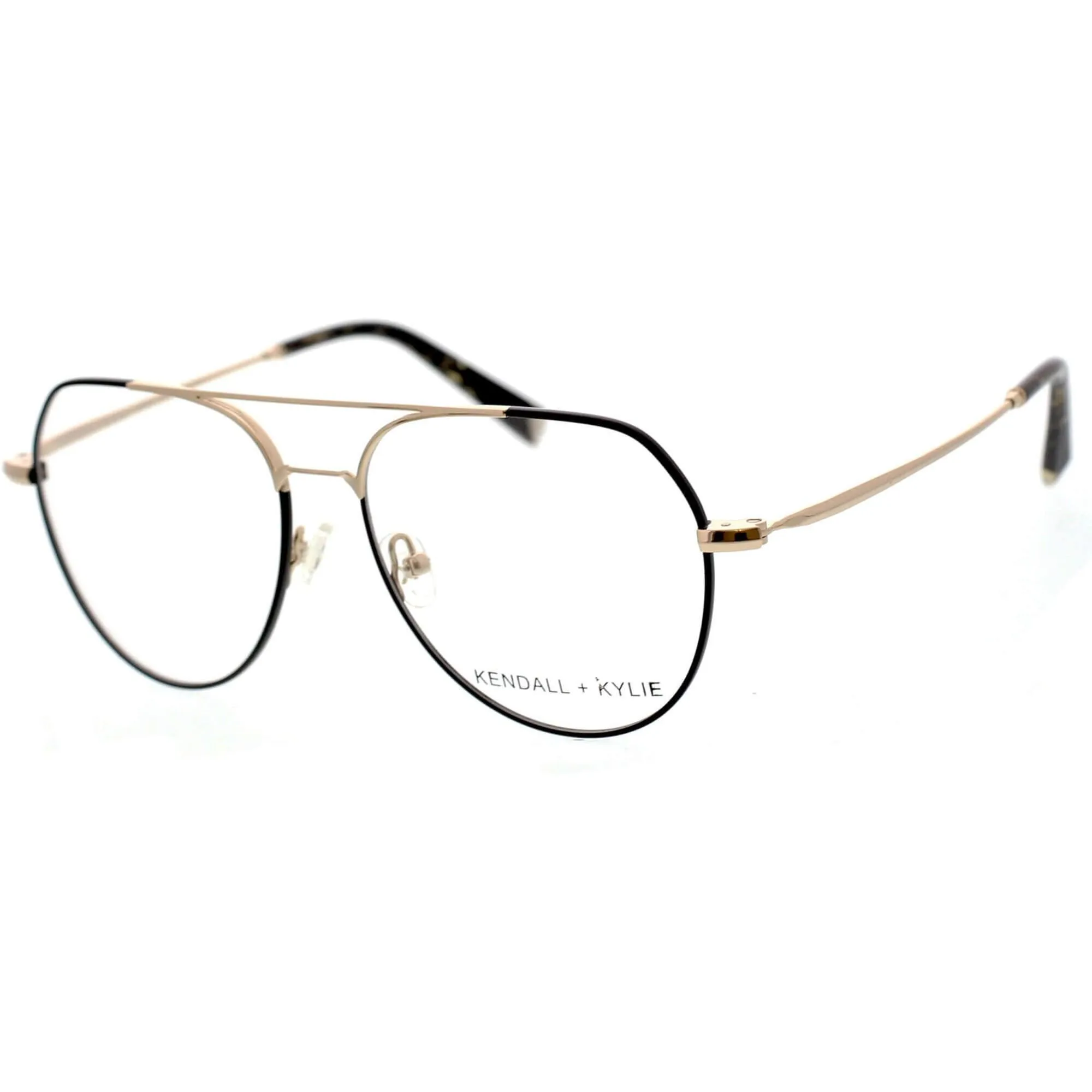 Kendall   Kylie Women's Eyeglasses - Black Metal Frame Demo Lens | KKO199 GABBY 1