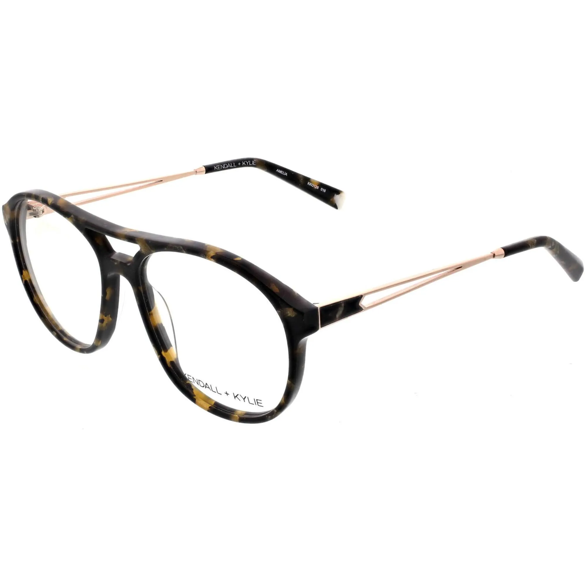 Kendall   Kylie Women's Eyeglasses - Black Tort Frame Demo Lens | KKO128 AMELIA 18