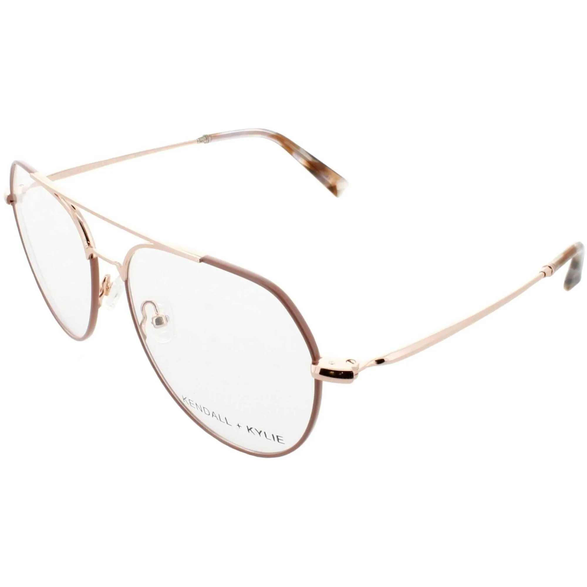 Kendall   Kylie Women's Eyeglasses - Nude Metal Frame Demo Lens | KKO199G GABBY 290