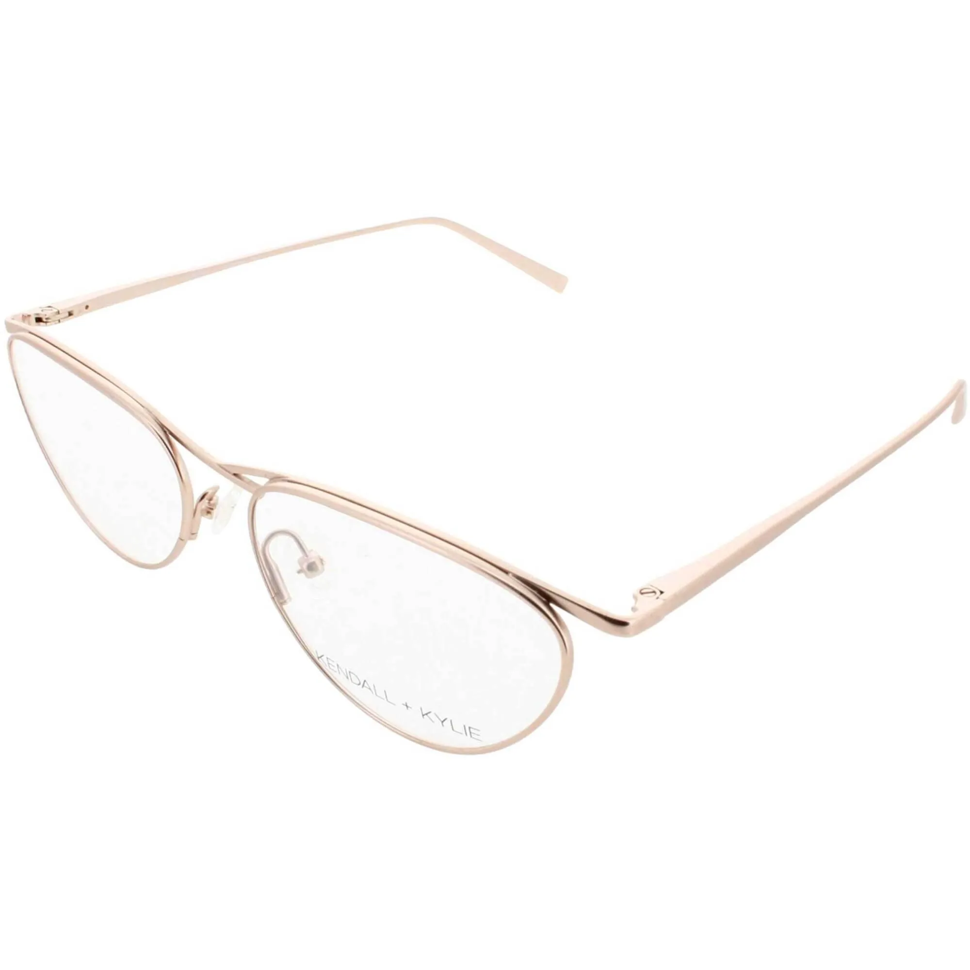 Kendall   Kylie Women's Eyeglasses - Satin Rose Gold Frame Demo Lens | KKO180 780