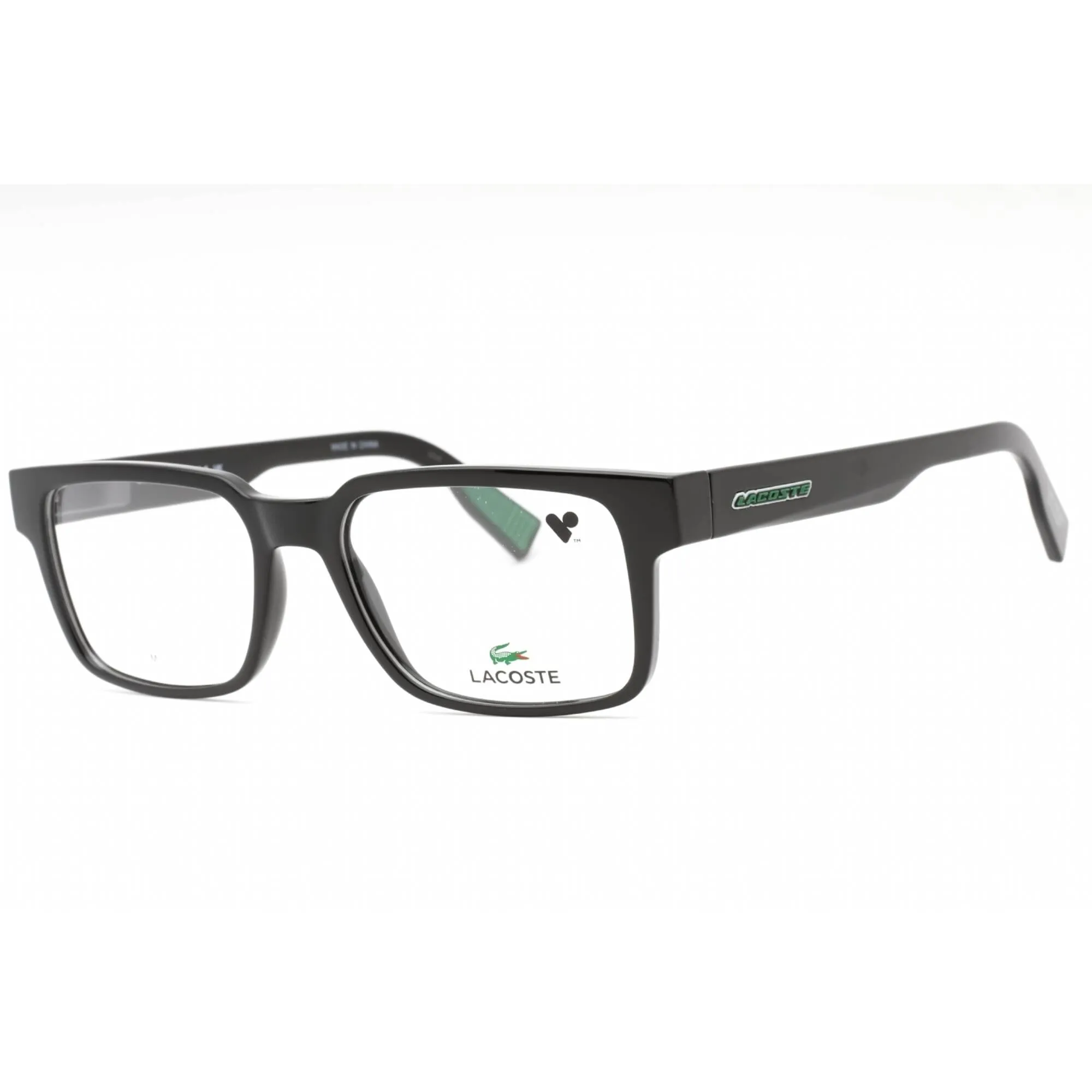 Lacoste Men's Eyeglasses - Black Plastic Rectangular Shape Full Rim Frame | L2928 001