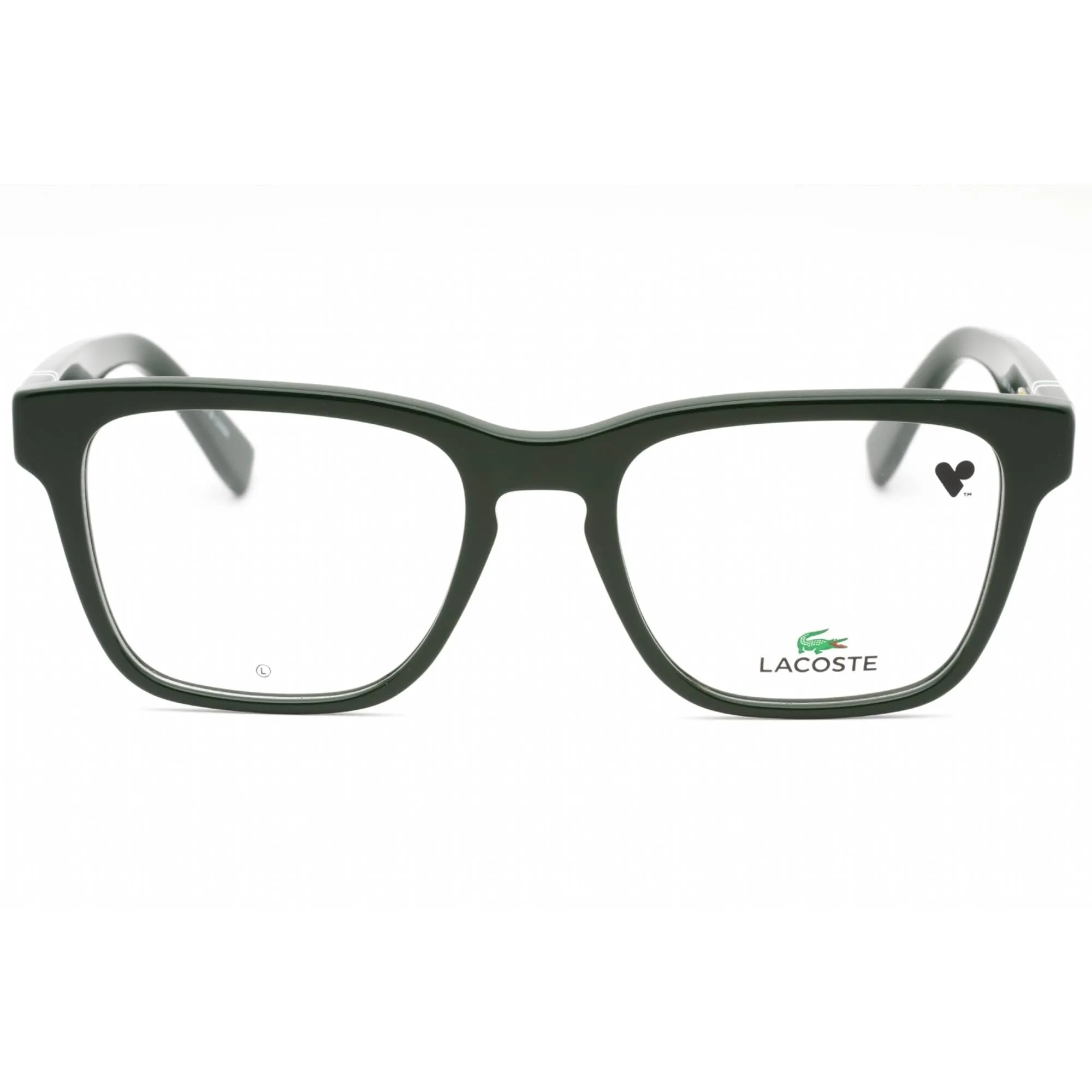 Lacoste Men's Eyeglasses - Dark Green Plastic Square Shape Full Rim Frame | L2932 318
