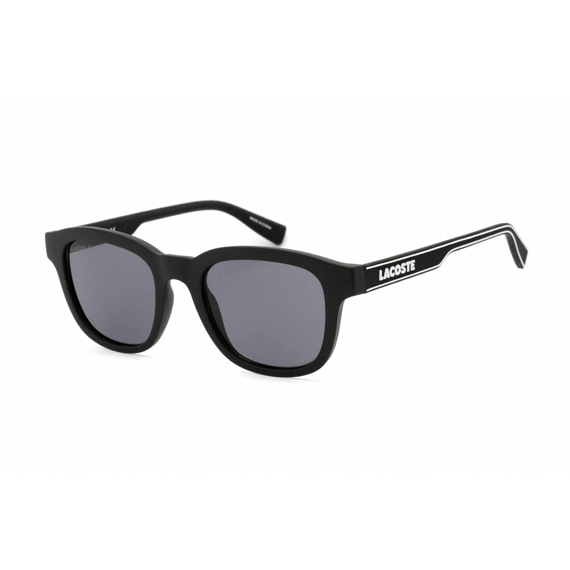 Lacoste Women's Sunglasses - Matte Black Rectangular Shape Frame Grey Lens | L966S 002