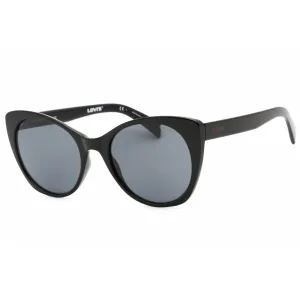 Levi's Women's Sunglasses - Full Rim Black Plastic Cat Eye Frame | LV 1015/S 0807 IR