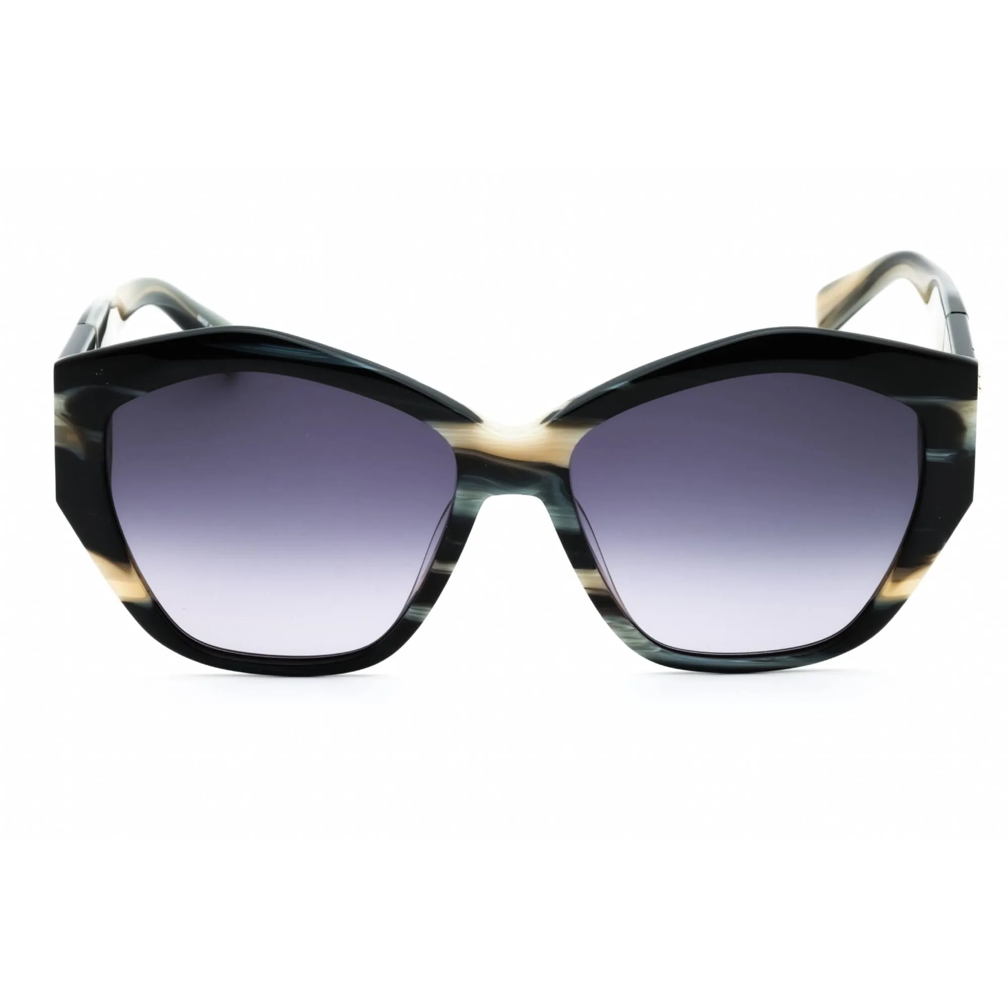 Longchamp Women's Sunglasses - Black Horn Cat Eye Frame Smoke Lens | LO712S 013