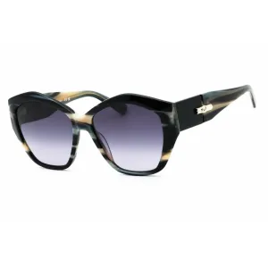 Longchamp Women's Sunglasses - Black Horn Cat Eye Frame Smoke Lens | LO712S 013