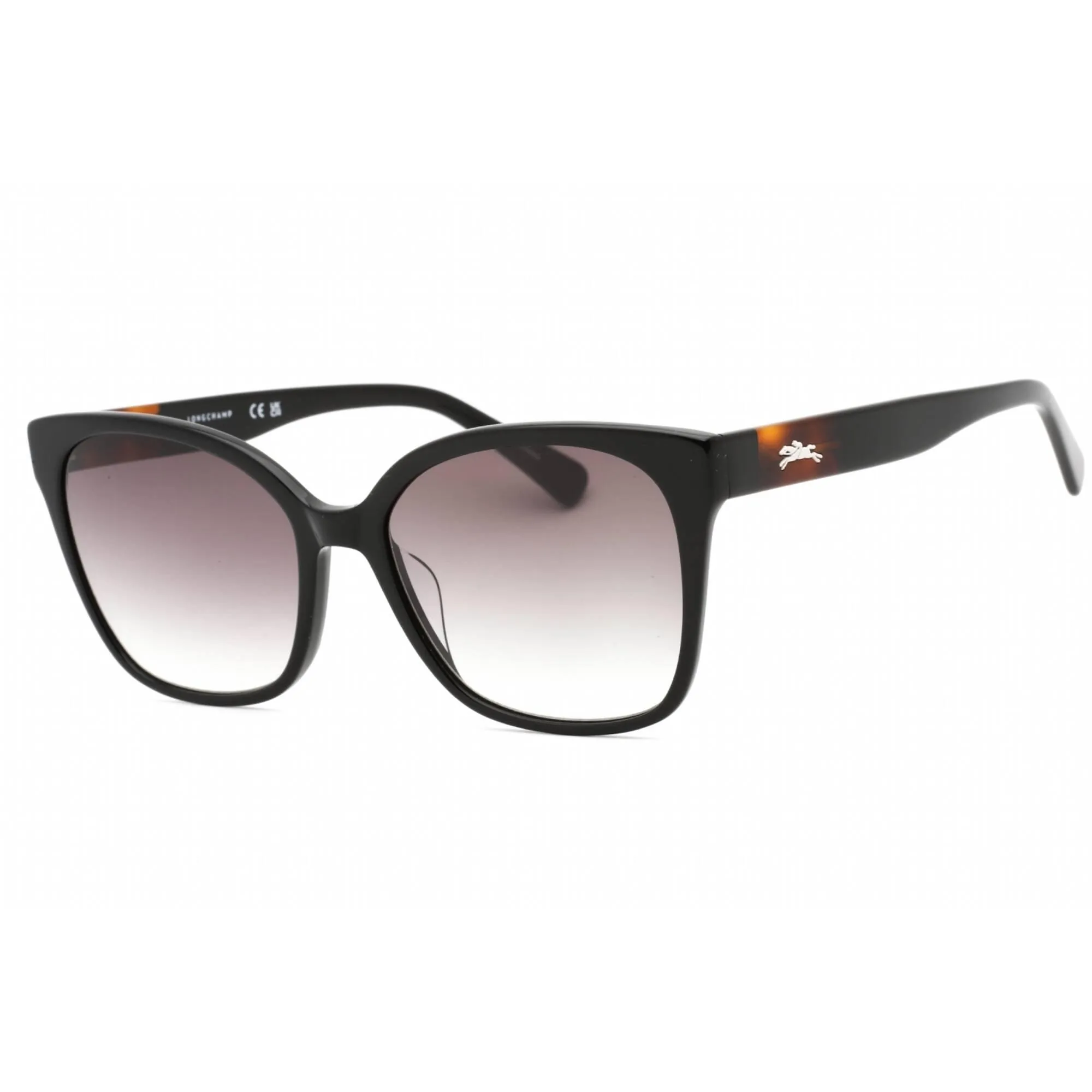 Longchamp Women's Sunglasses - Grey Gradient Lens Black Rectangular, 55mm | LO657S 001